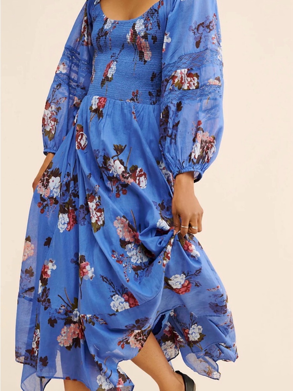 Free People Morning Glory Long Sleeve Maxi Dress Size S P2P 16’